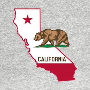 California Bear Flag Design T-Shirt